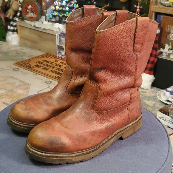 Men's Brown Leather Boots - Picture 1 of 2